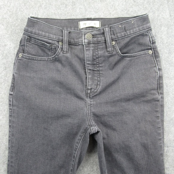 Madewell Women's Gray High-Rise Skinny Jeans Size 25 Stretch Denim - Picture 3 of 14
